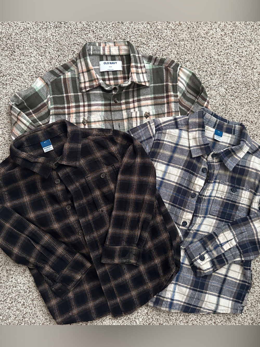 Old Navy Boys Plaid Button-Down Shirts - 5